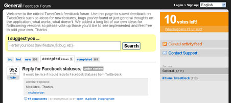 TweetDeck Feedback Forum