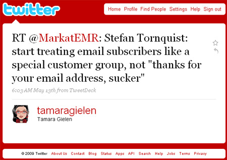 Tamara tweets Tamara tweets