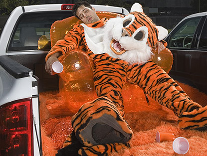 Tiger passed out