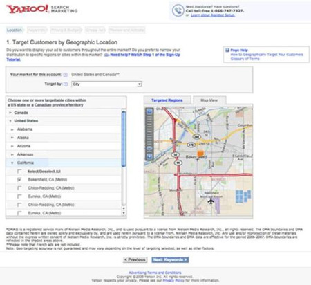 Yahoo Search Marketing Geo-Targeting