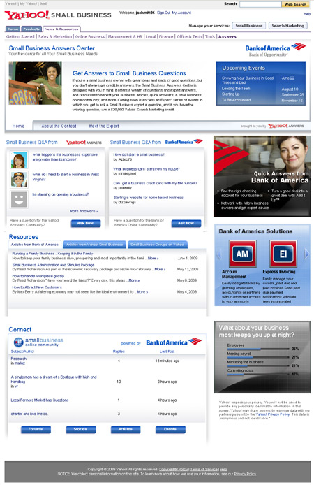 Yahoo Small Business Answers Center