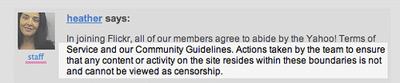 Flickr censorship