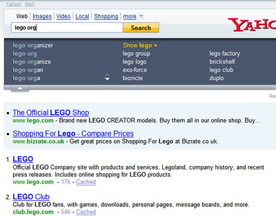 Yahoo Search Assist