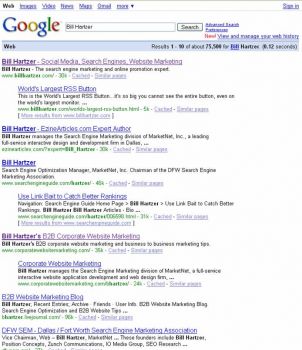 Bill Hartzer Online Reputation