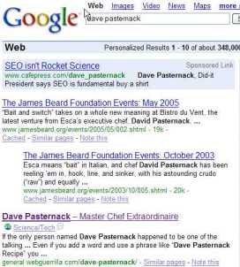 Dave pasternack serps