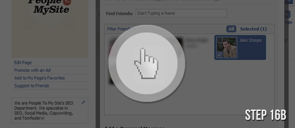 Step #16B: Suggest to Friends (Continued)