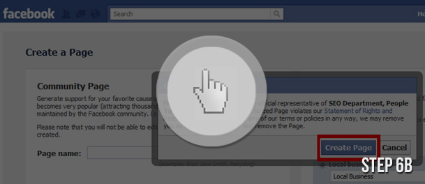 Step #6B: Official Facebook Page Creation