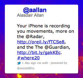 Your iPhone is recording you movements, more on the @Radar