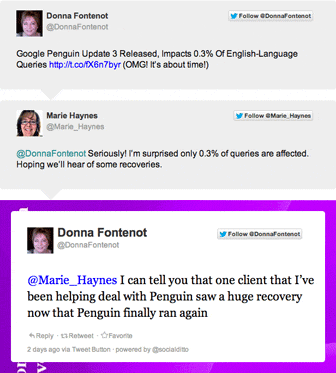 Marketer Donna Fontenot Twitter Comments