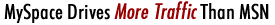 MySpace Drives More Traffic Than MSN