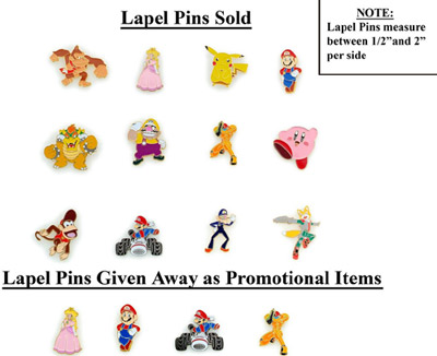 Nintendo Lapel Pins