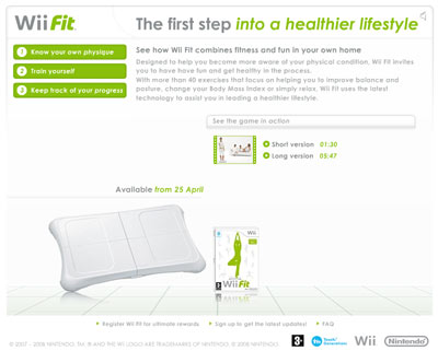 Wii Fit Website