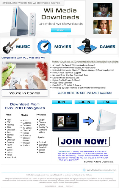 Wii Media Downloads Exposed Wii Media Downloads Exposed