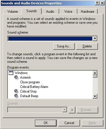 sound scheme dialog