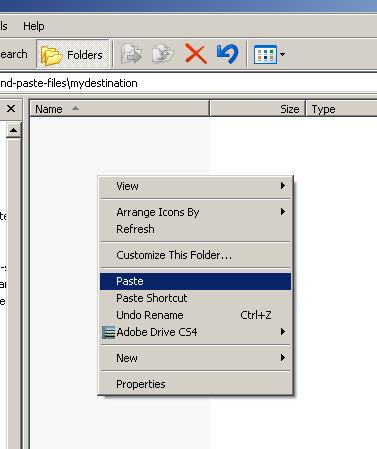 paste file
